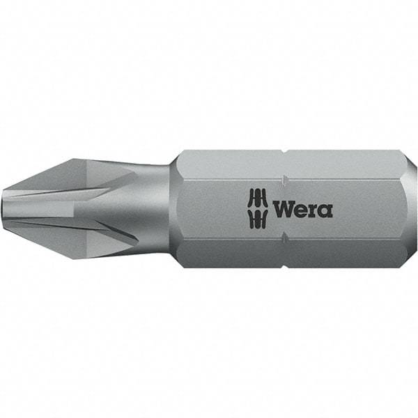 Wera - #4 Pozidriv Screwdriver Bit - 1-1/4" OAL - Best Tool & Supply