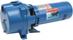 Goulds Pumps - 230 Volt, 17.2 Amp, 1 Phase, 3 HP, Self Priming Centrifugal Pump - 48J Frame, 1-1/2 Inch Inlet, 46 Head Pressure, 105 Max GPM, ODP Motor, Cast Iron Housing, Noryl Impeller, 107 Ft. Shut Off, Carbon Ceramic Mechanical Seal - Best Tool & Supply