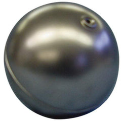 Made in USA - 2" Diam, Spherical, Internal Connection, Metal Float - 1/4-20 Thread, Stainless Steel, 850 Max psi, 25 Gauge - Best Tool & Supply