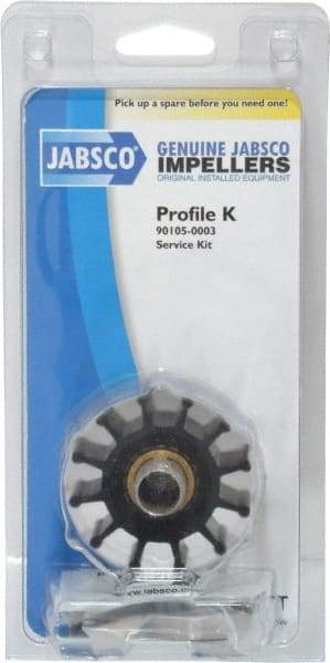 Jabsco - Nitrile Impeller Kit Repair Part - Contains Impeller, Seal, Gasket, For Use with Jabsco Model 11810-0003 Flexible Impeller Pump Motors - Best Tool & Supply