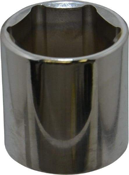 Proto - 3/8" Drive, Standard Hand Socket - 6 Points, 1-5/16" OAL, Chrome Vanadium, Chrome Finish - Best Tool & Supply