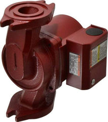 Bell & Gossett - 1/40 hp, 5-9/16" Long, 1 Phase, Cast Iron Housing, Polypropylene Impeller, Inline Circulator Pump - 115 Volt, 60 Hz, 6-3/8" Flange Width, Bell & Gossett Part No. 103267, 150 Max psi, ODP Motor - Best Tool & Supply