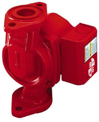 Bell & Gossett - 1/25 hp, 5-9/16" Long, 1 Phase, Cast Iron Housing, Polypropylene Impeller, Inline Circulator Pump - 115 Volt, 60 Hz, 6-3/8" Flange Width, Bell & Gossett Part No. 103251, 150 Max psi, ODP Motor - Best Tool & Supply