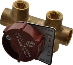 Bell & Gossett - 2" Pipe, Solder End Connections, Inline Calibrated Balance Valve - 5-1/8" Long, 4-1/8" High, 300 Max psi, Brass Body - Best Tool & Supply