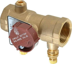 Bell & Gossett - 1" Pipe, Threaded End Connections, Inline Calibrated Balance Valve - 3-13/16" Long, 3-3/16" High, 300 Max psi, Brass Body - Best Tool & Supply