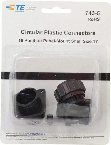 Tyco/Amp - Panel Mount Plug and Receptacle Kit - 17 to 16 AWG Compatible Wire Size - Best Tool & Supply