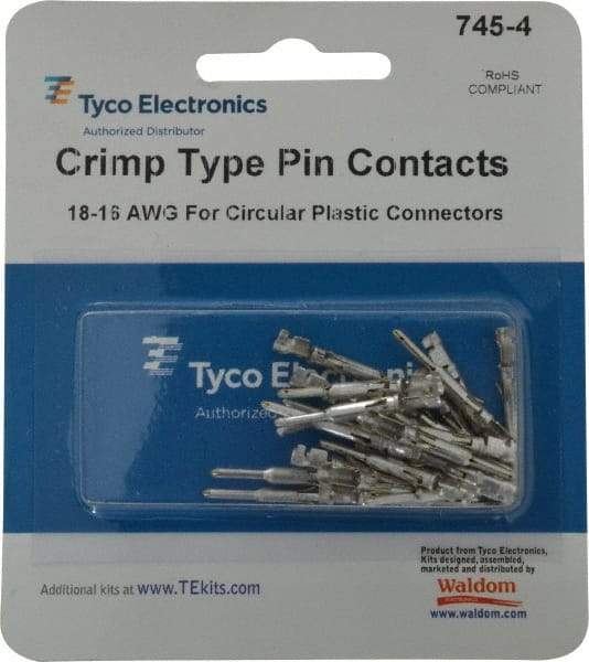 Tyco/Amp - 18 to 16 AWG Wire Modular Receptacle Plug Connector Pin Contact - Best Tool & Supply