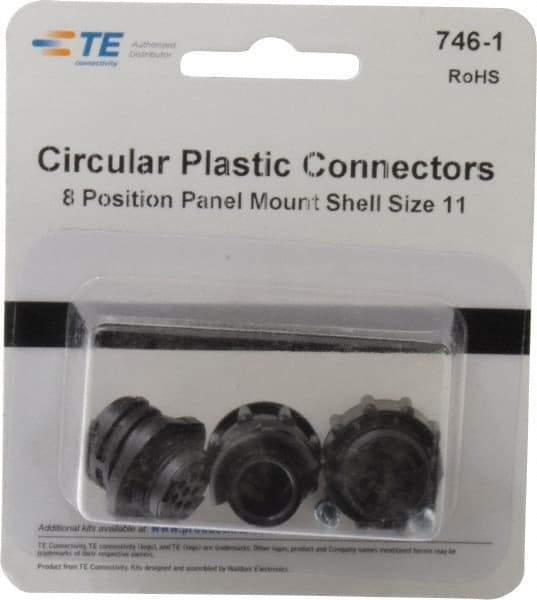 Tyco/Amp - Panel Mount Plug and Receptacle Kit - 11 to 8 AWG Compatible Wire Size - Best Tool & Supply