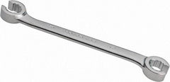 Proto - 1/2 x 9/16", Satin Finish, Open End Flare Nut Wrench - 12 Points, 7-1/2" OAL, Steel, Double End Head - Best Tool & Supply