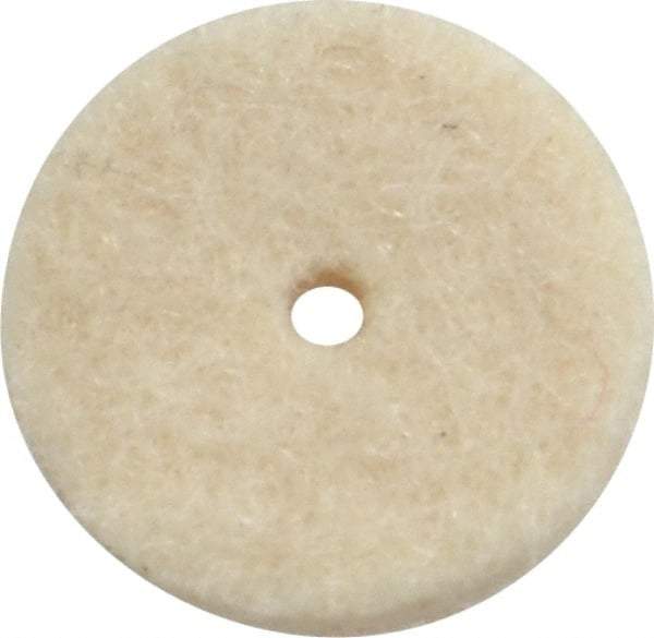 Made in USA - 1/2" Diam x 1/8" Thick Unmounted Buffing Wheel - Polishing Wheel, 1/64" Arbor Hole, Soft Density - Best Tool & Supply