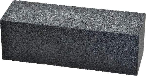 Made in USA - 6" Long x 2" Wide x 2" Thick, Silicon Carbide Sharpening Stone - Plain Rectangle, 24 Grit, Very Coarse Grade - Best Tool & Supply