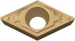 Kyocera - DCMT21.51 HQ Grade TN60 Cermet Turning Insert - TiCN/NbC Finish, 55° Diamond, 1/4" Inscr Circle, 3/32" Thick, 1/64" Corner Radius - Best Tool & Supply