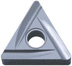 Kyocera - TNGG432 C Grade TN60 Cermet Turning Insert - TiCN/NbC Finish, 60° Triangle, 1/2" Inscr Circle, 3/16" Thick, 1/32" Corner Radius - Best Tool & Supply