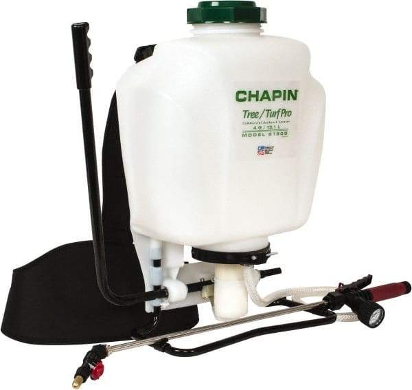 Chapin - 4 Gal Garden Backpack Sprayer - Reinforced Hose, Polyethylene Tank, For Industrial Applications - Best Tool & Supply