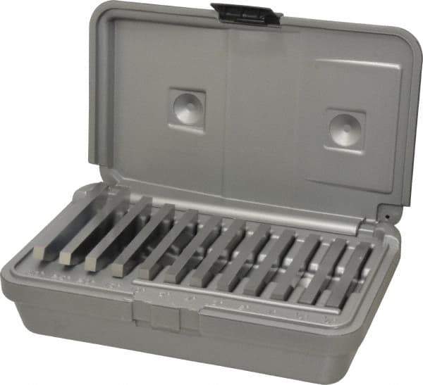 Fowler - 0.25 to 30°, 3 Inch Long, Steel, Angle Block Set - 0.25 Inch Thick, 30 Arc Seconds Accuracy, Includes Shop-Hardened and Molded Case, 12 Pieces - Best Tool & Supply