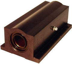 L.M76 - 1.0008" Inside Diam, Closed Twin Pillow Block Linear Bearing - 3-1/4" Overall Width - Best Tool & Supply