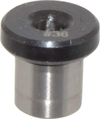 Value Collection - Type H, No. 36 Inside Diam, Head, Press Fit Drill Bushing - 1/4" Body Outside Diam, 1/4" Length Under Head, Steel - Best Tool & Supply