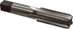 Hertel - M24x3.00 Metric Coarse 4 Flute Bright Finish High Speed Steel Straight Flute Standard Hand Tap - Bottoming, Right Hand Thread, 4-29/32" OAL, 2-7/32" Thread Length, D4 Limit, Oversize - Best Tool & Supply