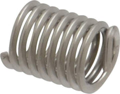 Recoil - #12-24 UNC, 0.432" OAL, Free Running Helical Insert - 8-3/8 Free Coils, Tanged, Stainless Steel, Bright Finish, 2D Insert Length - Best Tool & Supply