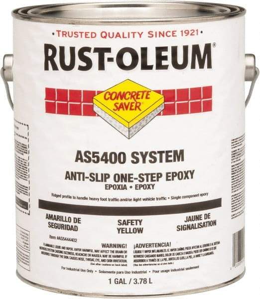 Rust-Oleum - 1 Gal Can Gloss Safety Yellow Antislip Epoxy - 50 Sq Ft/Gal Coverage, <340 g/L VOC Content - Best Tool & Supply