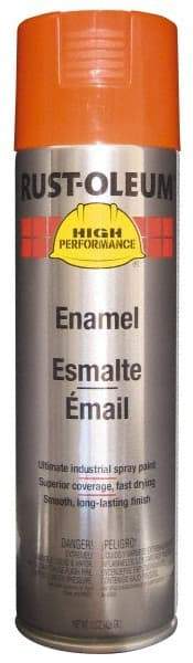 Rust-Oleum - Equipment Orange, 15 oz Net Fill, Gloss, Enamel Spray Paint - 14 Sq Ft per Can, 20 oz Container, Use on Rust Proof Paint - Best Tool & Supply