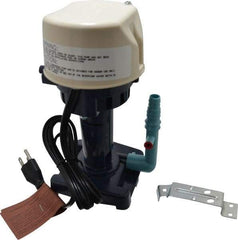 Little Giant Pumps - 0.9 Amp, 115 Volt, 1/70 hp, 1 Phase, Thermal Plastic Evaporative Cooler Pumps Machine Tool & Recirculating Pump - 5.1 GPM, 9.5 psi, 9" Overall Height, 4-1/2" Body Length, ABS Impeller, Open Fan Cooled Motor - Best Tool & Supply