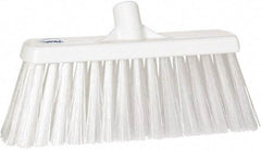 Vikan - 12" Heavy Duty Synthetic Push Broom - 4" Bristle Length, Plastic Block, European Threaded Handle Connection - Best Tool & Supply