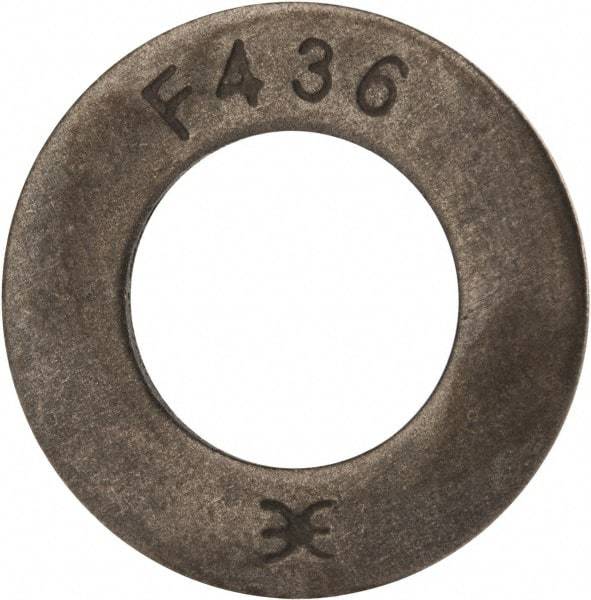 Value Collection - 1-1/8" Screw, Grade SAE 1035-1050 Steel Structural Flat Washer - 1-1/4" ID x 2-1/4" OD, Plain Finish - Best Tool & Supply