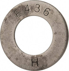 Value Collection - 1-1/4" Screw, Grade SAE 1035-1050 Steel Structural Flat Washer - 1-3/8" ID x 2-1/2" OD, Plain Finish - Best Tool & Supply