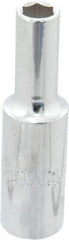 Proto - 3/8", 1/2" Drive, Deep Hand Socket - 6 Points, 3-1/4" OAL, Chrome Finish - Best Tool & Supply