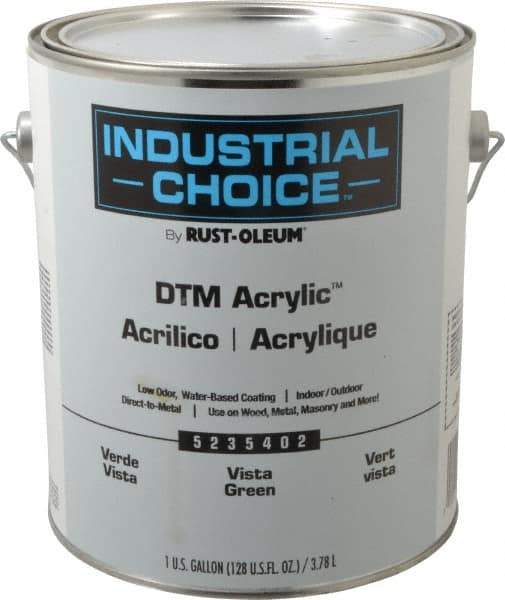 Rust-Oleum - 1 Gal Vista Green Semi Gloss Finish Acrylic Enamel Paint - Interior/Exterior, Direct to Metal, <250 gL VOC Compliance - Best Tool & Supply