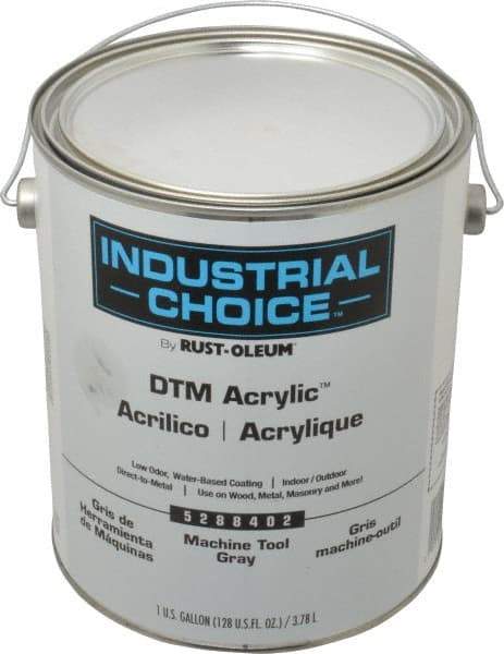 Rust-Oleum - 1 Gal Machine Tool Gray Semi Gloss Finish Acrylic Enamel Paint - Interior/Exterior, Direct to Metal, <250 gL VOC Compliance - Best Tool & Supply