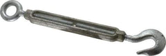 Made in USA - 700 Lb Load Limit, 5/16" Thread Diam, 4-1/2" Take Up, Steel Hook & Eye Turnbuckle - 9-9/16" Closed Length - Best Tool & Supply