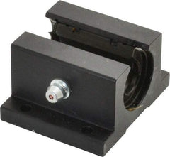 L.M76 - 0.5005" Inside Diam, Open Single Pillow Block Linear Bearing - 2" Overall Width - Best Tool & Supply