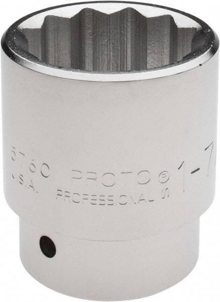 Proto - 1-7/8", 1" Drive, Standard Hand Socket - 12 Points, 3-5/16" OAL - Best Tool & Supply