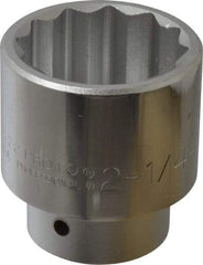 Proto - 2-1/4", 1" Drive, Standard Hand Socket - 12 Points, 3-13/16" OAL - Best Tool & Supply