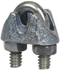 Value Collection - 1/8" Wire Rope U-Bolt Clip - Malleable Iron, Galvanized - Best Tool & Supply