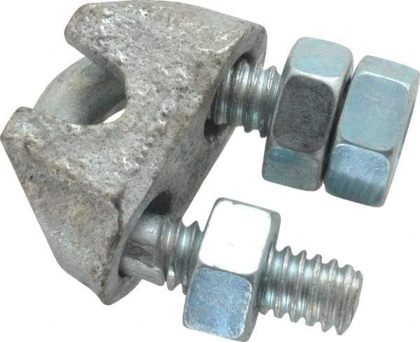 Value Collection - 3/16" Wire Rope U-Bolt Clip - Malleable Iron, Galvanized - Best Tool & Supply