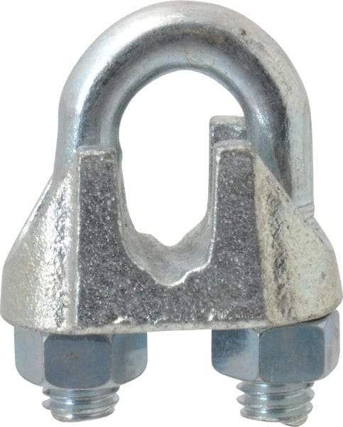 Value Collection - 3/8" Wire Rope U-Bolt Clip - Malleable Iron, Galvanized - Best Tool & Supply