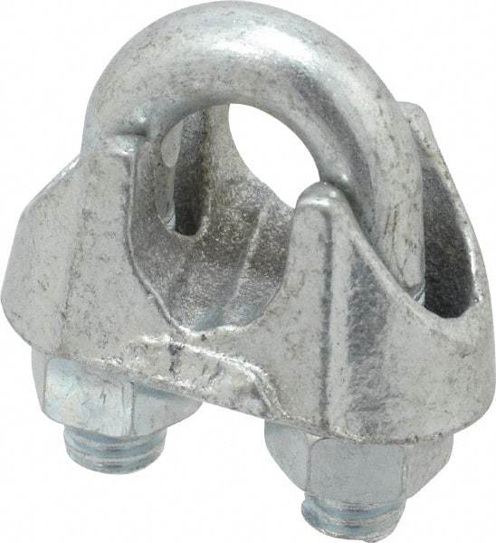 Value Collection - 7/16" Wire Rope U-Bolt Clip - Malleable Iron, Galvanized - Best Tool & Supply