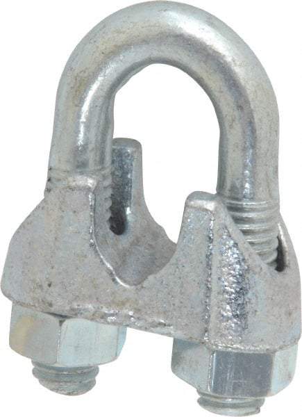 Value Collection - 1/2" Wire Rope U-Bolt Clip - Malleable Iron, Galvanized - Best Tool & Supply