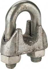 Value Collection - 9/16" Wire Rope U-Bolt Clip - Malleable Iron, Galvanized - Best Tool & Supply