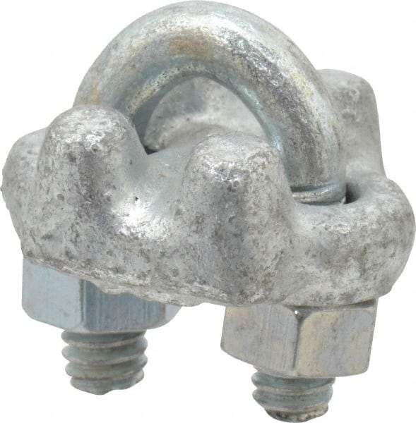 Value Collection - 1/8" Wire Rope U-Bolt Clip - Forged Steel, Galvanized - Best Tool & Supply