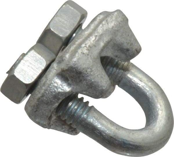 Value Collection - 3/16" Wire Rope U-Bolt Clip - Forged Steel, Galvanized - Best Tool & Supply