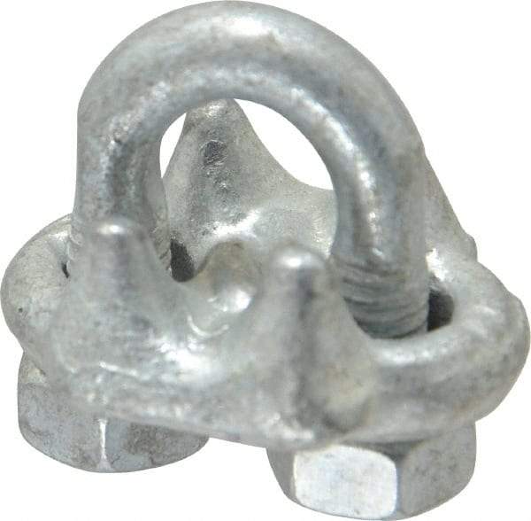 Value Collection - 1/4" Wire Rope U-Bolt Clip - Forged Steel, Galvanized - Best Tool & Supply