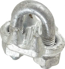 Value Collection - 5/16" Wire Rope U-Bolt Clip - Forged Steel, Galvanized - Best Tool & Supply