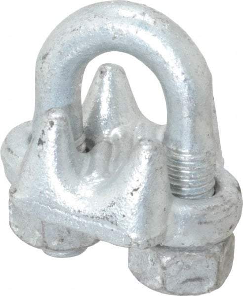 Value Collection - 3/8" Wire Rope U-Bolt Clip - Forged Steel, Galvanized - Best Tool & Supply