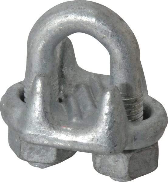 Value Collection - 1/2" Wire Rope U-Bolt Clip - Forged Steel, Galvanized - Best Tool & Supply