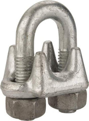 Value Collection - 3/4" Wire Rope U-Bolt Clip - Forged Steel, Galvanized - Best Tool & Supply