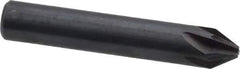 Keo - 1/4" Head Diam, 1/4" Shank Diam, 6 Flute 60° High Speed Steel Countersink - Bright Finish, 1-1/2" OAL, Single End, Straight Shank, Right Hand Cut - Best Tool & Supply